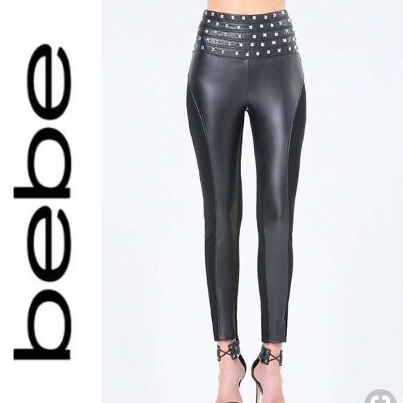 bebe faux leather leggings